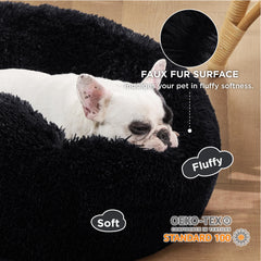 Bedsure donut bed with soft faux fur provides warmth and comfort for restful naps