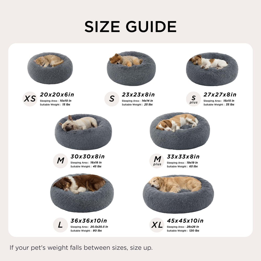 Bedsure anti-slip base keeps the round bed in place on wood or tile.