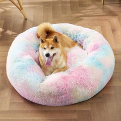Bedsure Donut Bed non-slip base keeps the bed stable on slick floors.