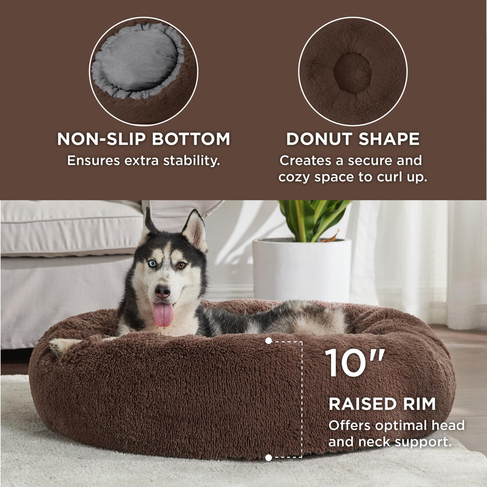 Bedsure donut bed anti-slip base keeps bed stable during play