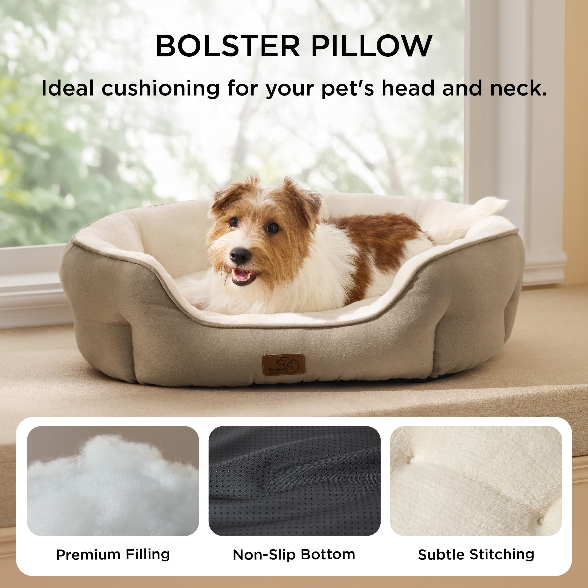 Bedsure donut-style bed with non-slip bottom keeps pets secure on slick floors