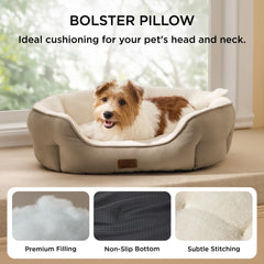 Bedsure donut-style bed with non-slip bottom keeps pets secure on slick floors