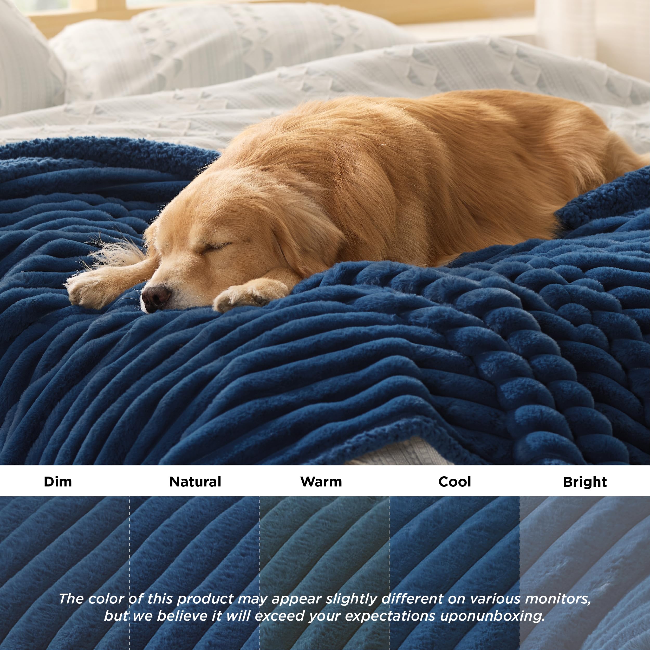 Bedsure durable edge stitching maintains blanket integrity through daily use.