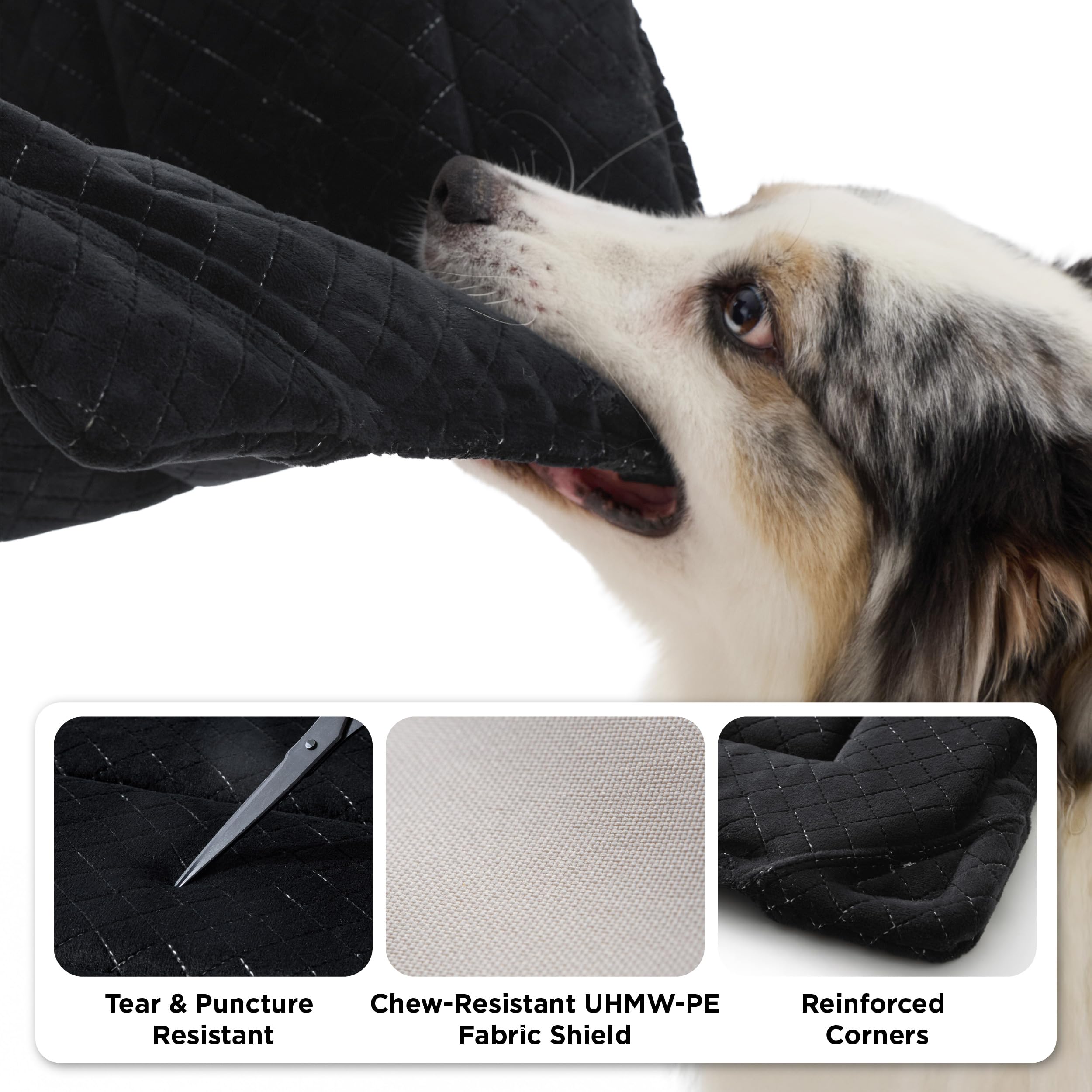 Bedsure durable kennel mat; five-times stronger than standard fabrics.