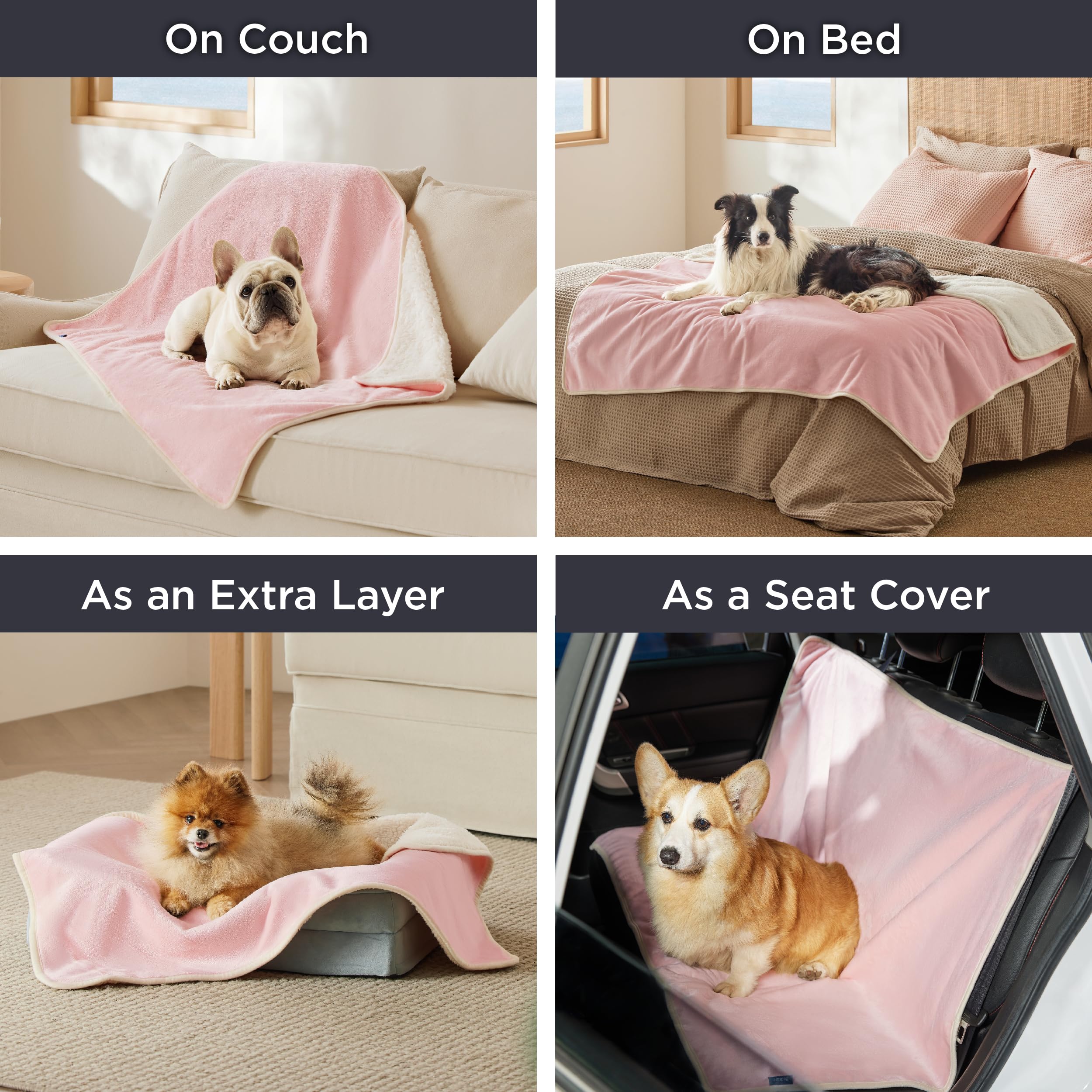 Bedsure easy-clean blanket ideal for travel and everyday use.
