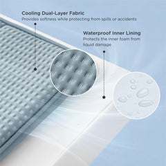 Bedsure egg-crate foam core provides even support for joints.