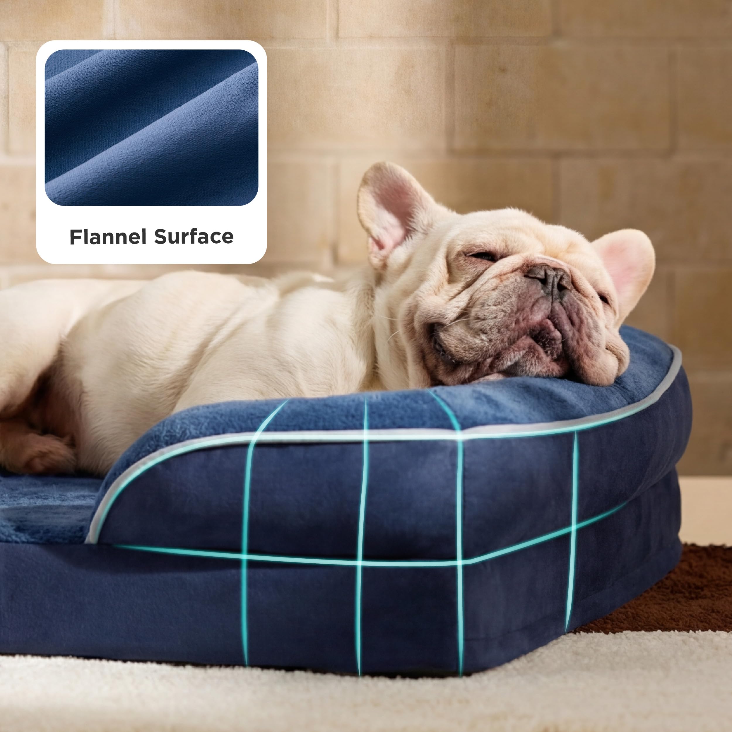 Bedsure egg-crate foam supports joints with balanced weight distribution.