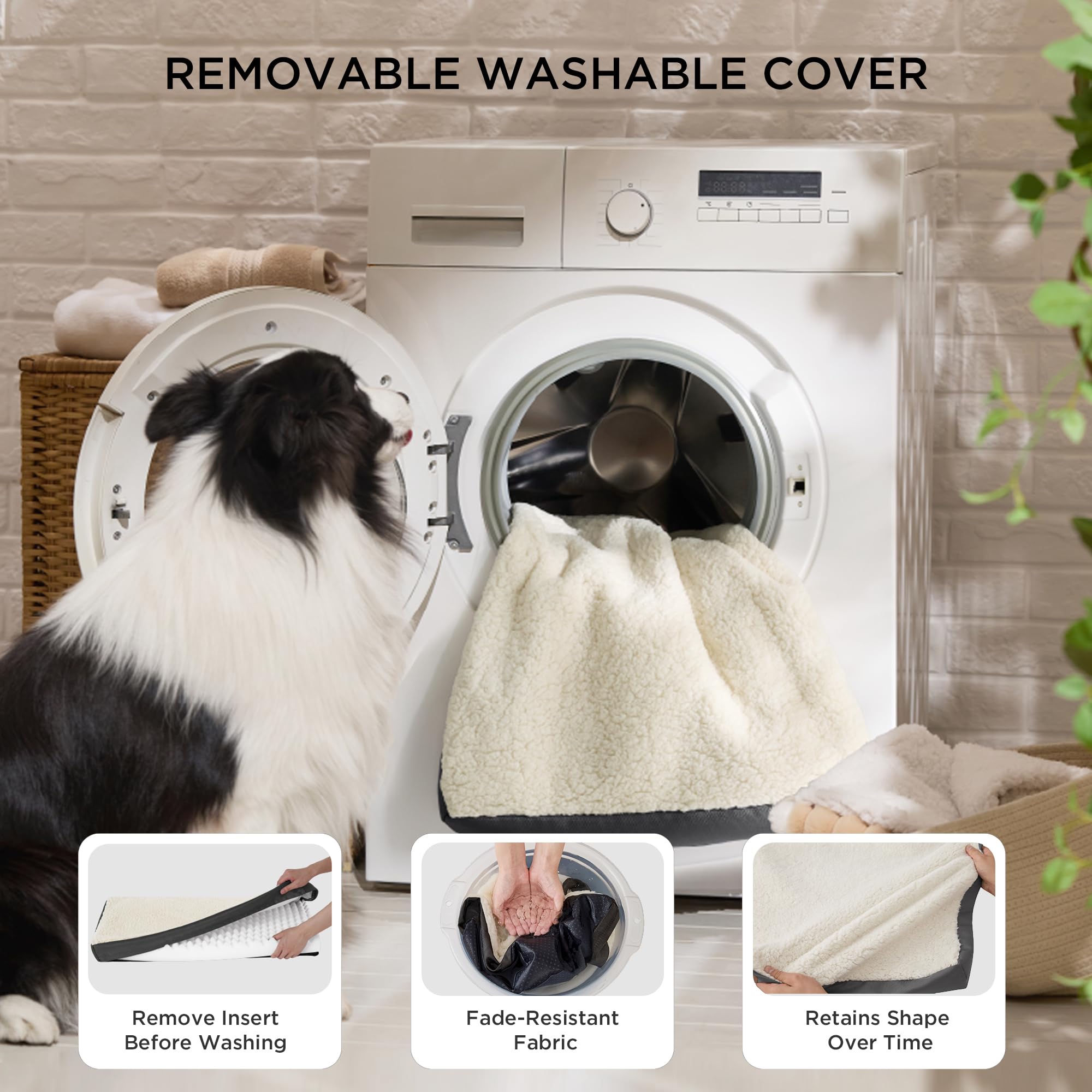 Bedsure fade- and shrink-resistant cover maintains look after washes.