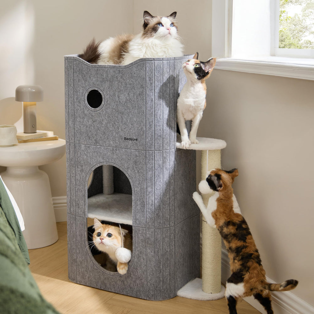 Bedsure felt scratch surface provides varied textures for scratching
