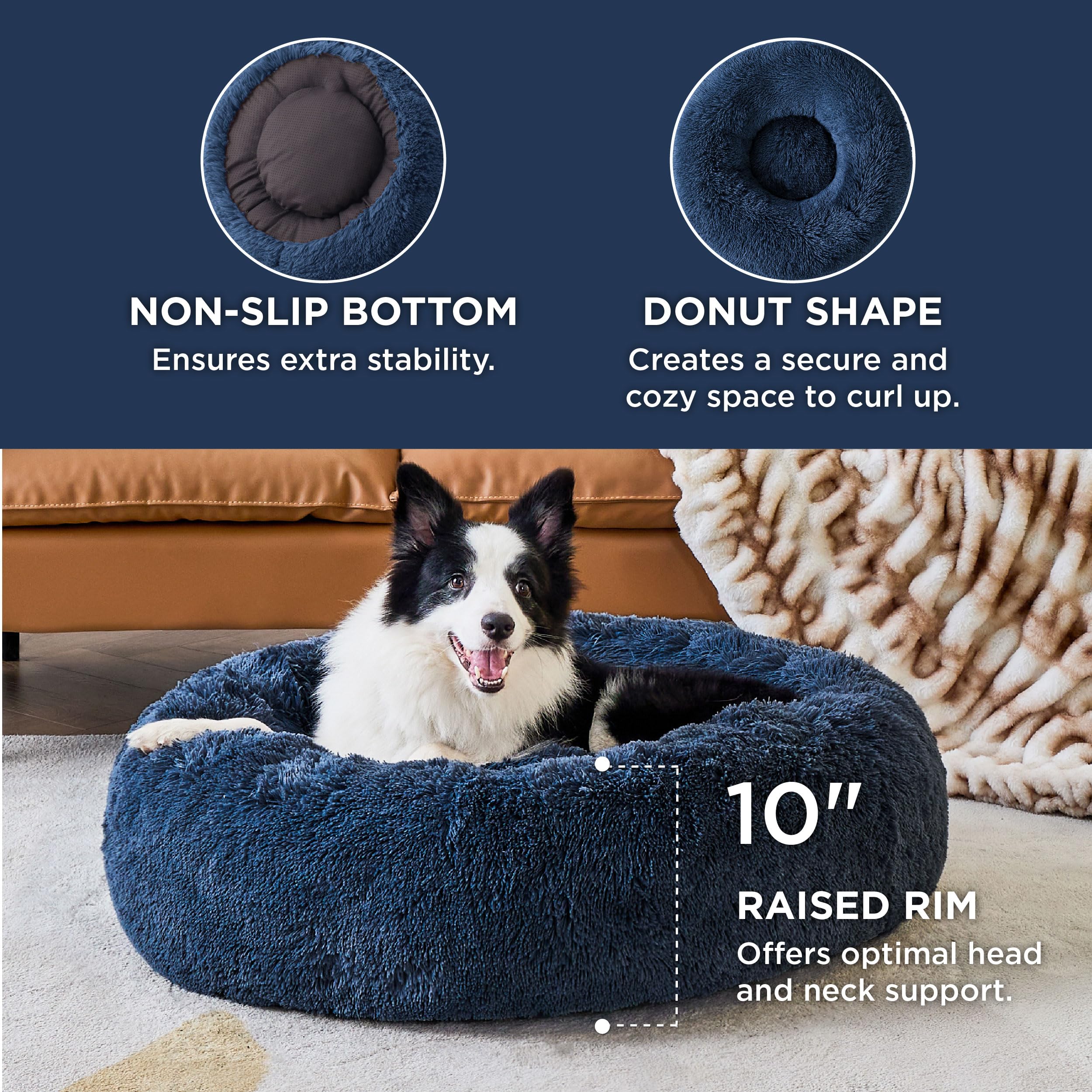  bedsure fluffy faux fur fabric feels soft and inviting to pets.