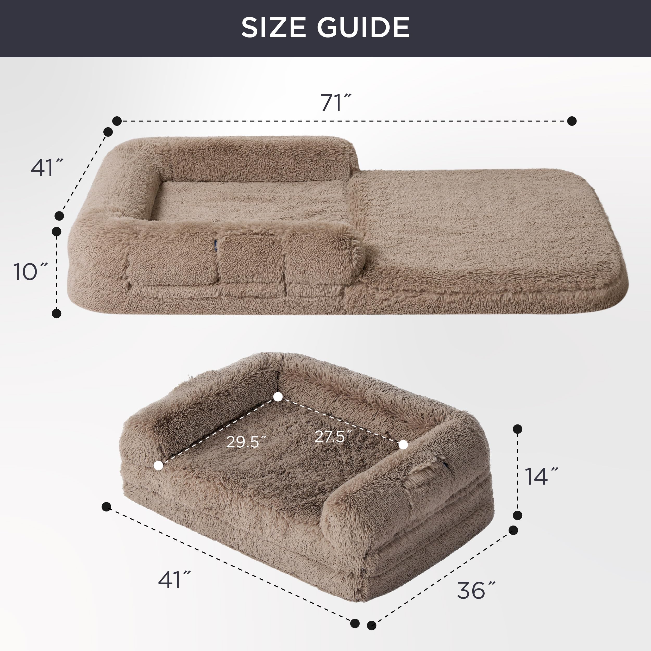Bedsure non-slip base detail showing secure placement on slick floors.