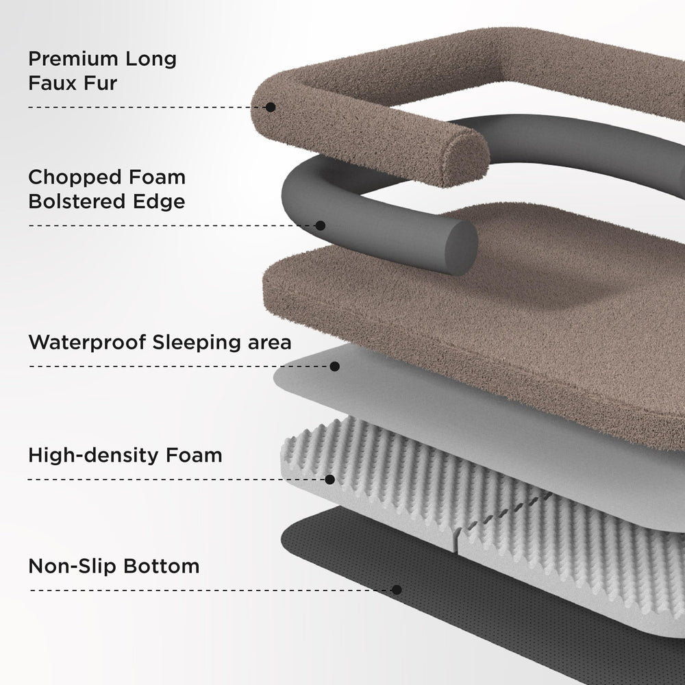 Bedsure waterproof liner image emphasizing spill protection and easy cleaning.