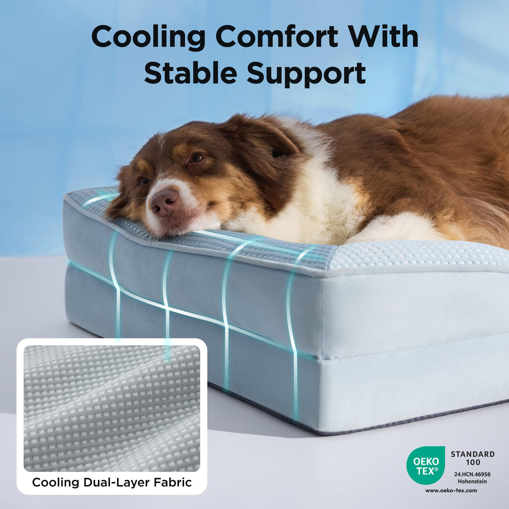 Bedsure four-sided bolster provides secure head and neck support.