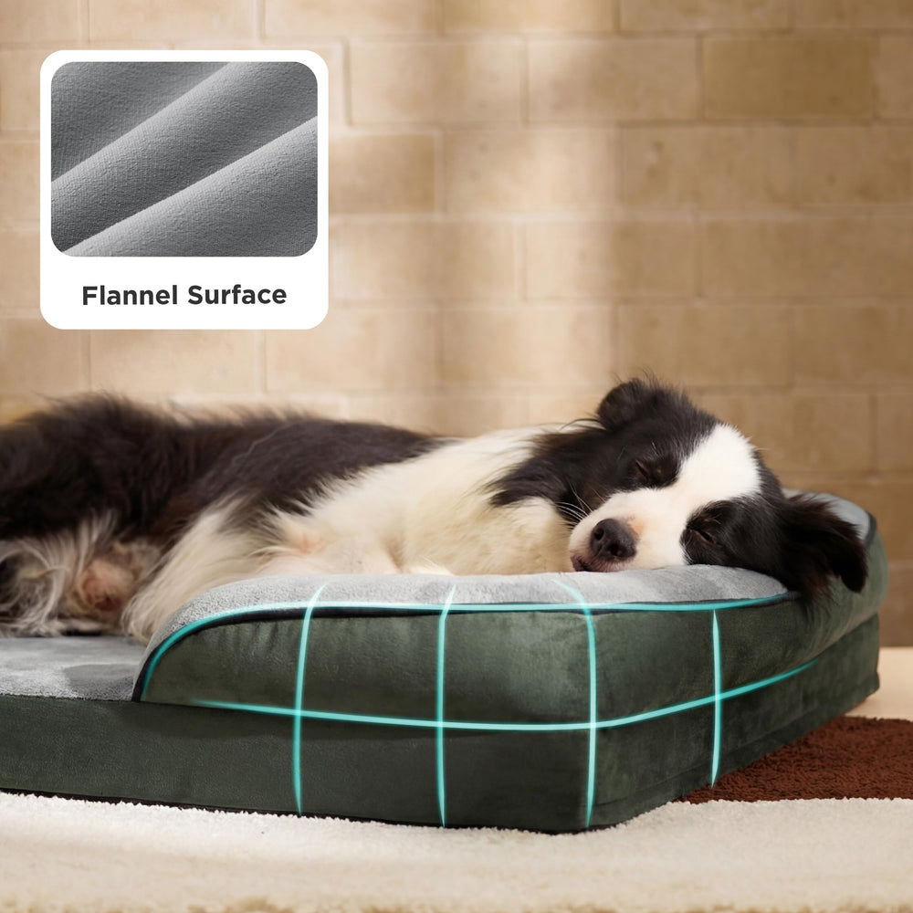Bedsure four-sided bolster supports head and neck for secure lounging.