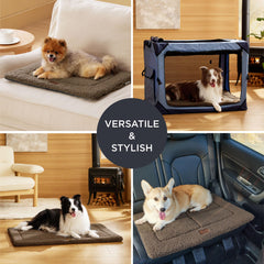 Bedsure high-density foam support mat enhances restful lounging for dogs.