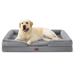 Bedsure jumbo orthopedic dog bed outer view offers ample space for large dogs.