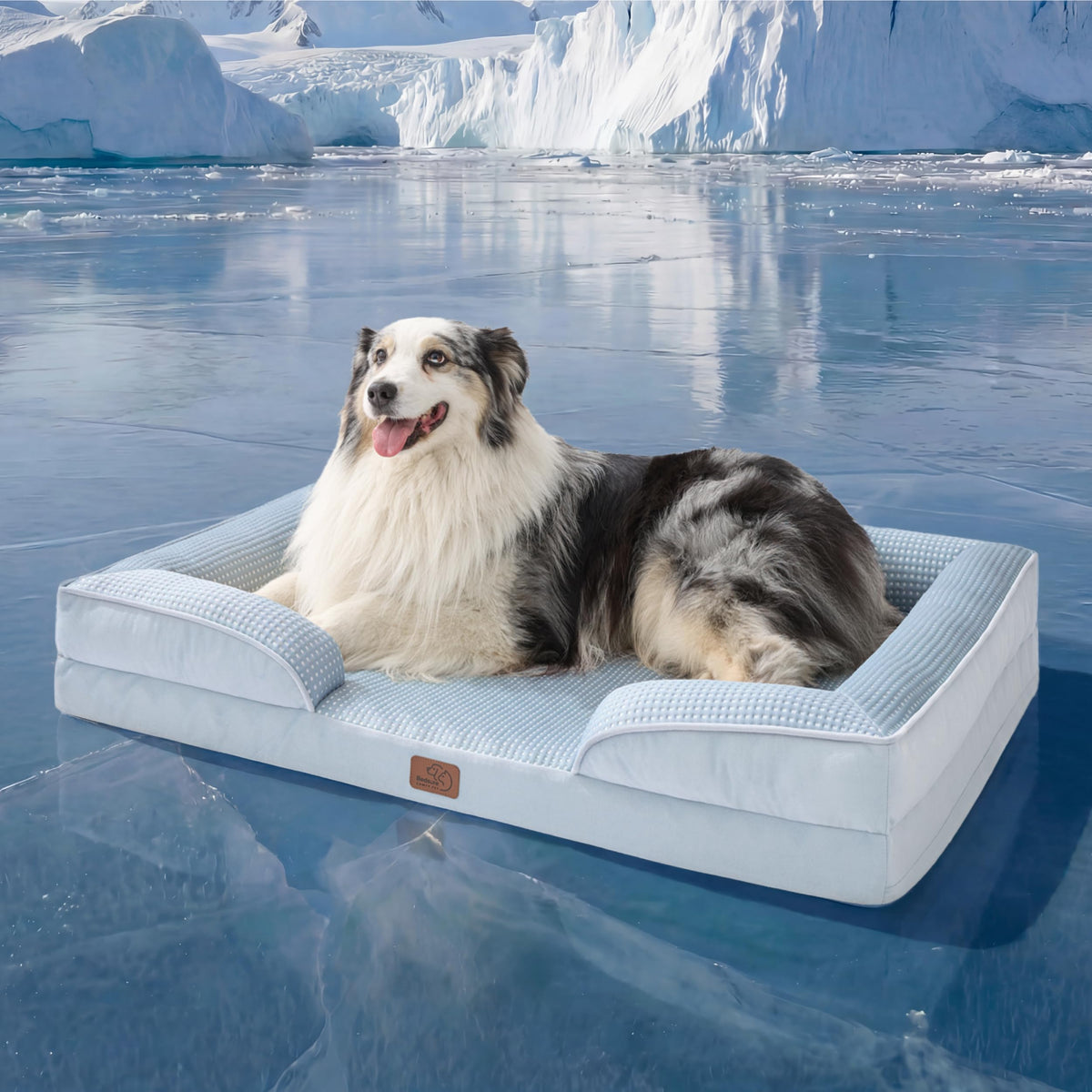 Bedsure L Plus cooling dog bed 38-inch keeps large dogs cool and comfy.