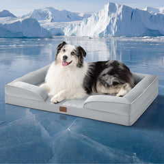 Bedsure L Plus cooling bed top view for large dogs with cooling comfort.