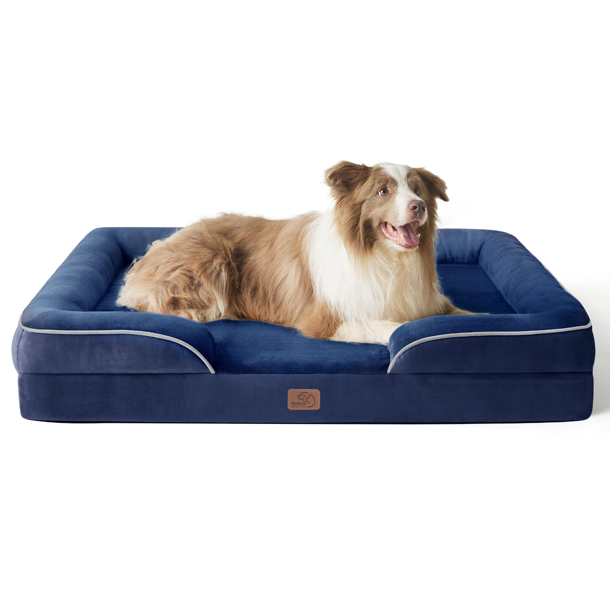 Bedsure L Plus orthopedic dog bed cover close-up shows durable, easy-clean fabric.