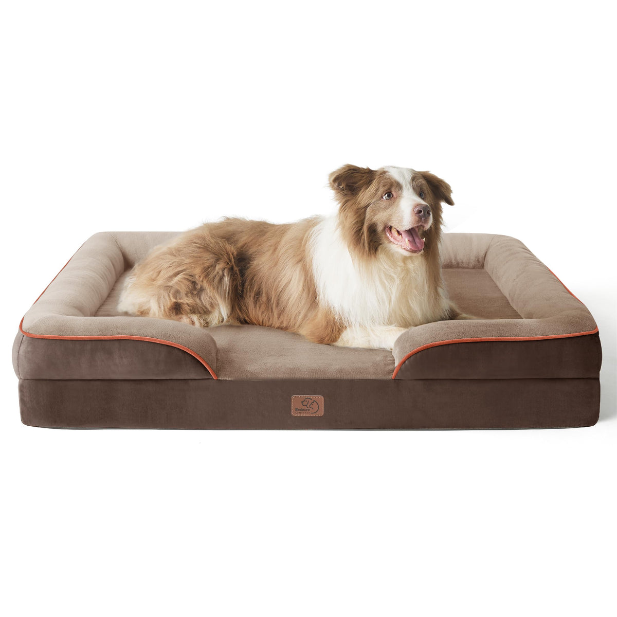 Bedsure L Plus orthopedic dog bed full shot for large dogs, showing a spacious supportive surface.