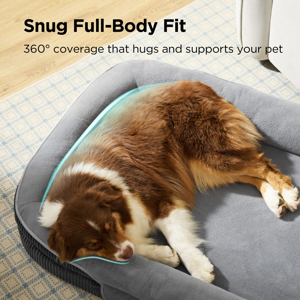 Bedsure dog bed showing waterproof cover protection for foam