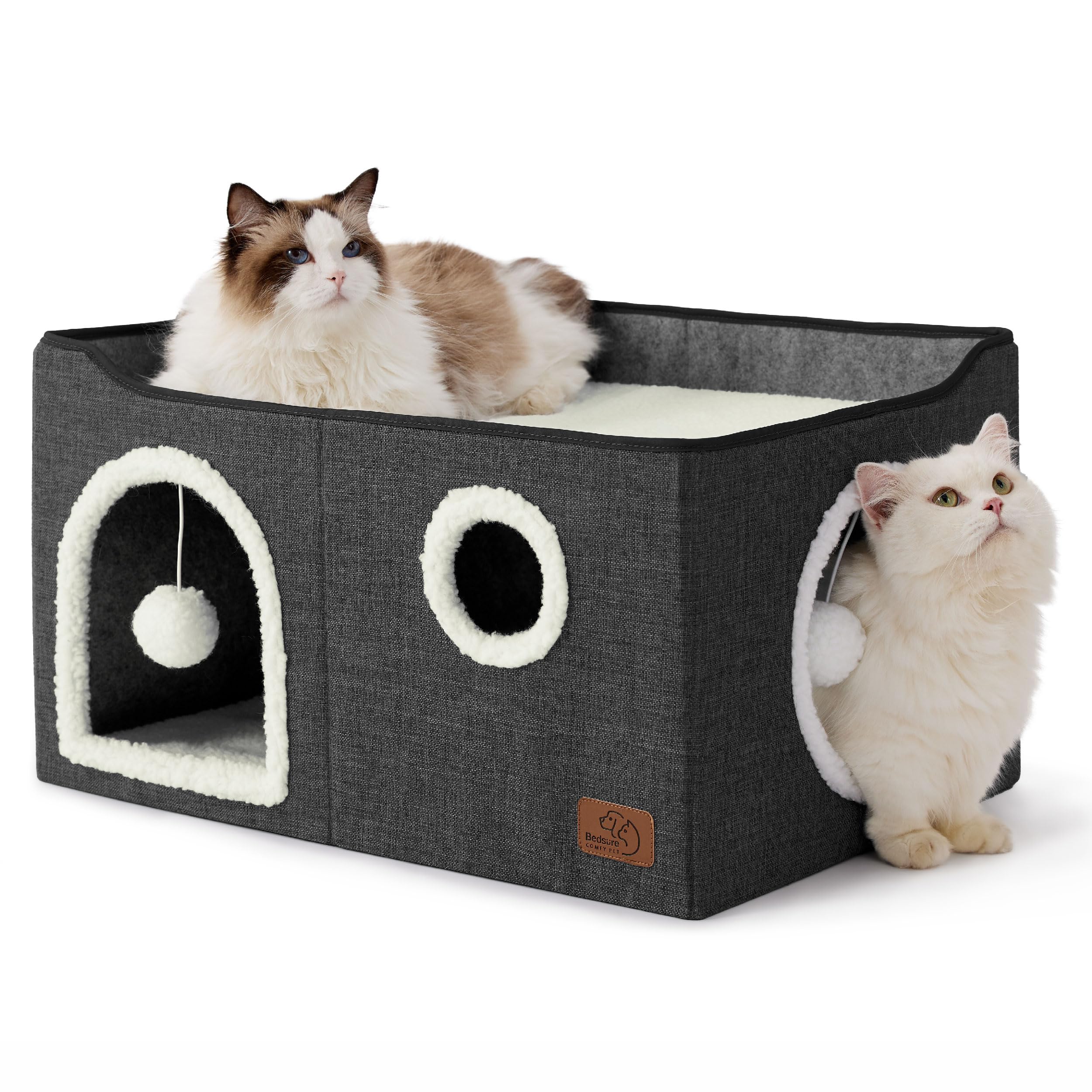 Bedsure large cat beds exterior view showcasing cozy indoor cat house