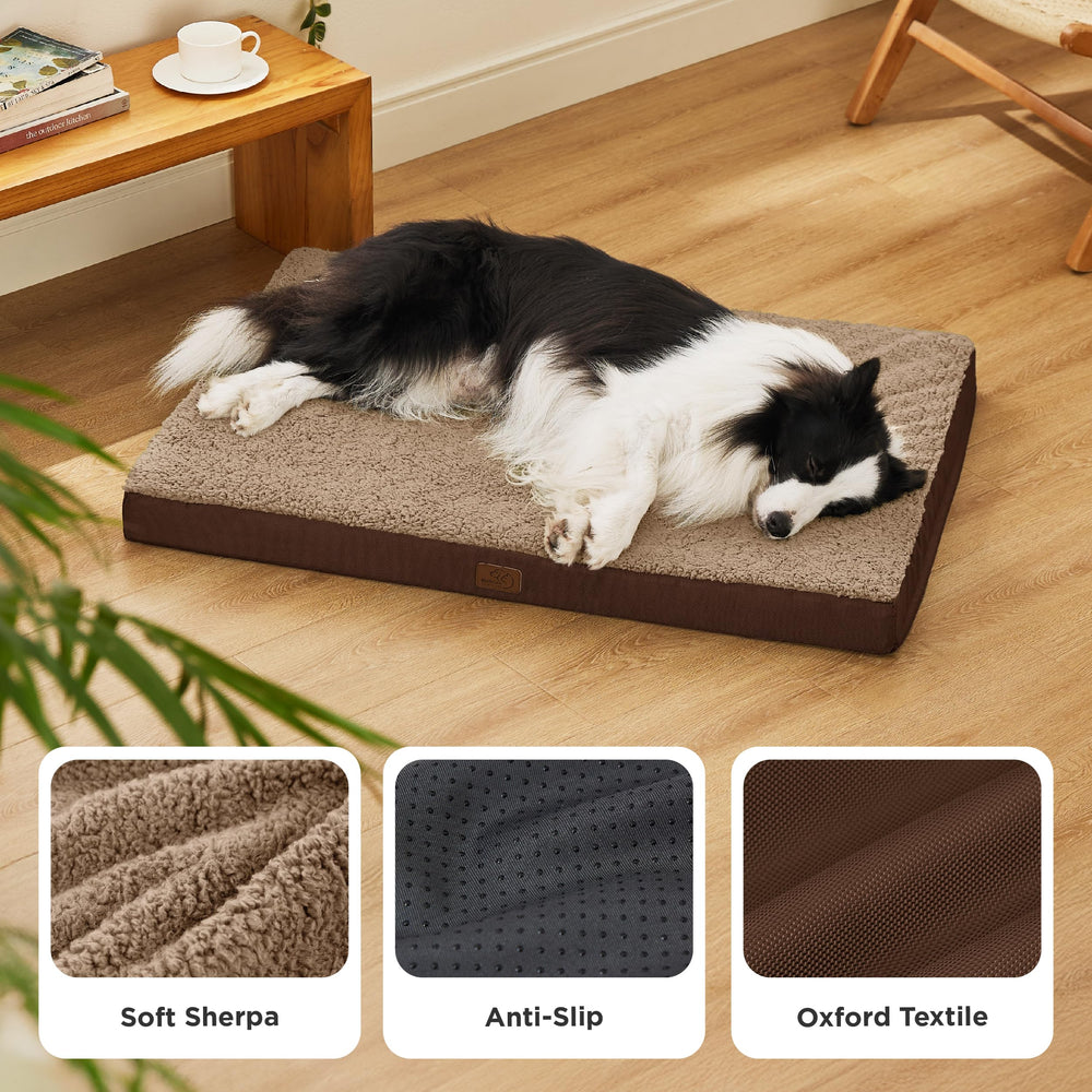 Bedsure large dog bed zipper removable cover shown for easy access