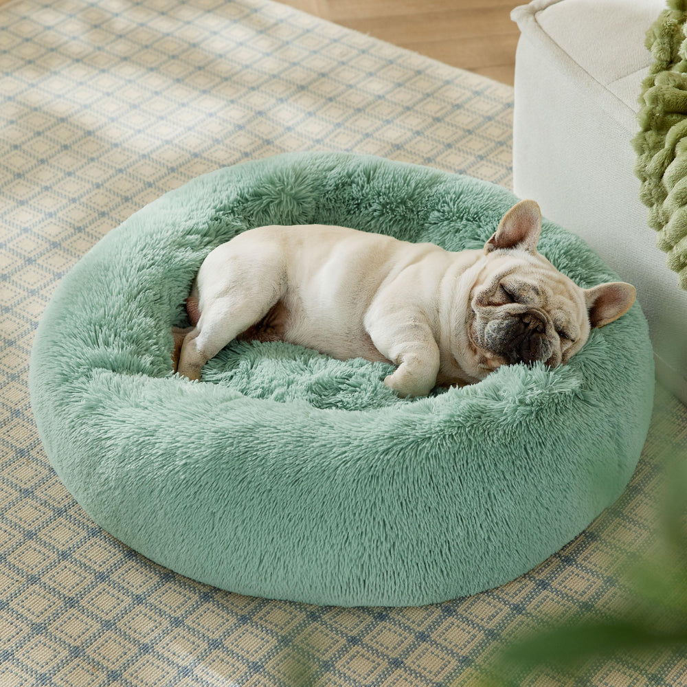 Bedsure machine-washable donut bed simplifies cleaning for busy pet parents.