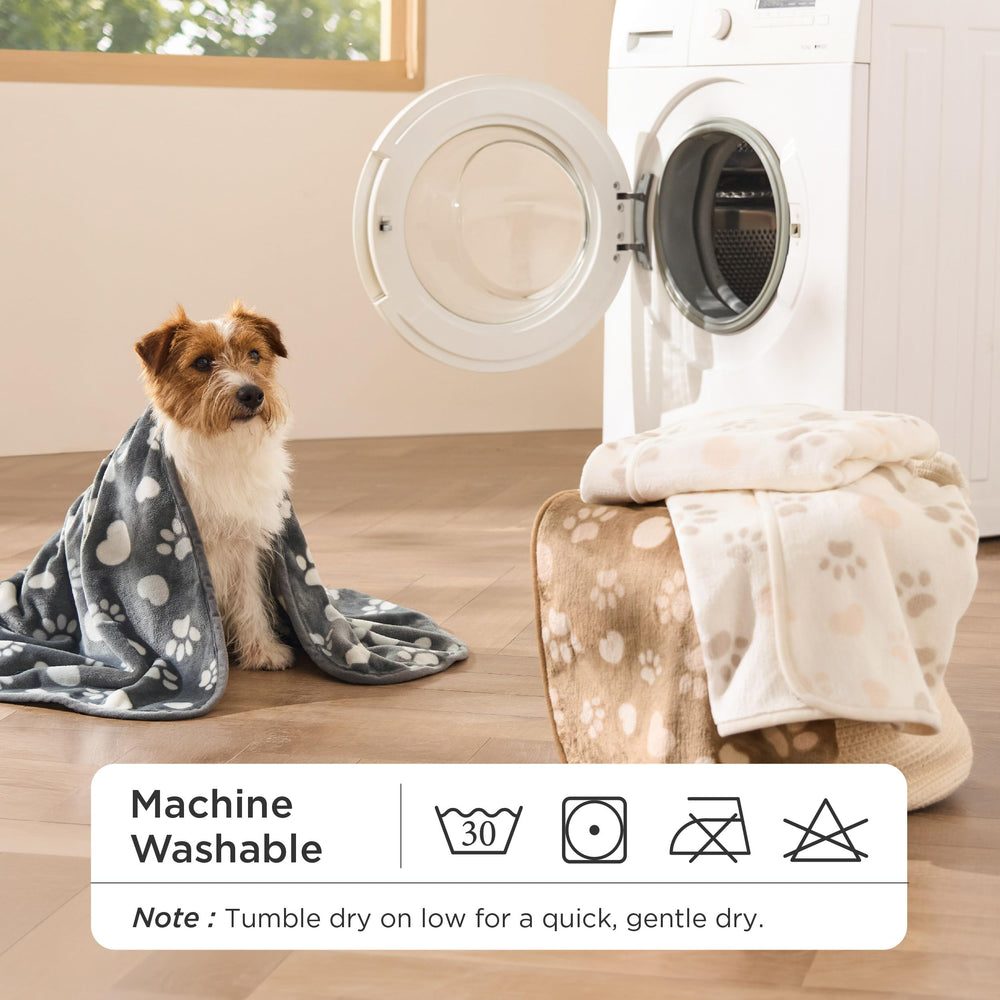 Bedsure machine-washable pet blanket for easy cleanup after adventures.