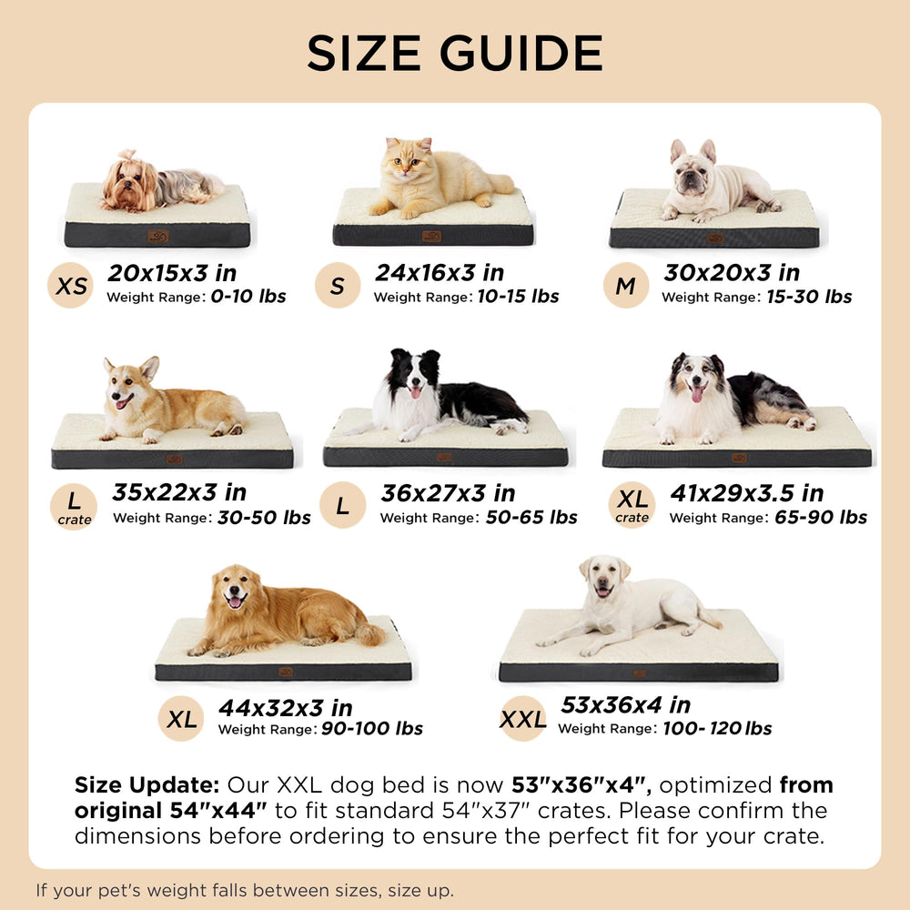 Bedsure multi-size dog bed fits various crates and spaces.