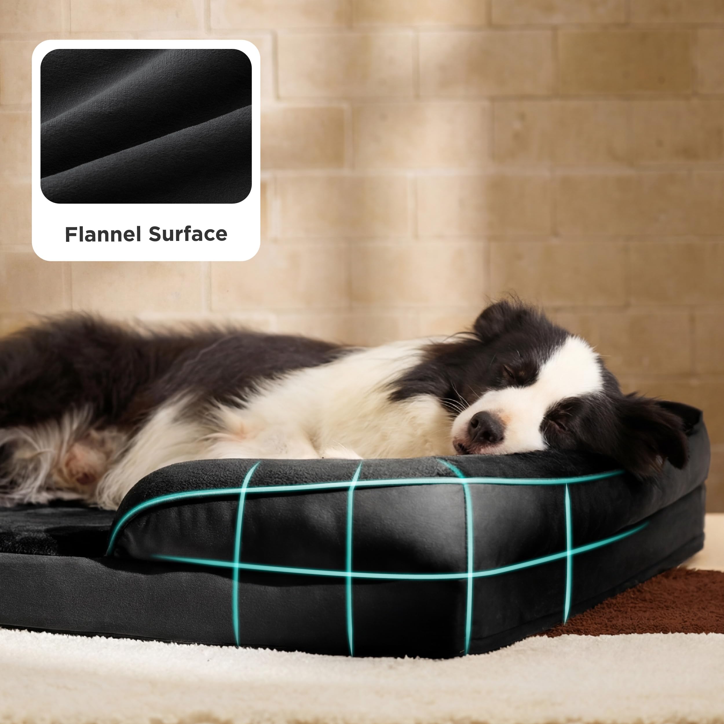 Bedsure non-skid bottom keeps the bed steady on slick floors.