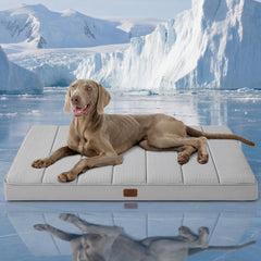 Bedsure orthopedic cooling dog bed 44x32 top cover demonstrates summer cooling fabric