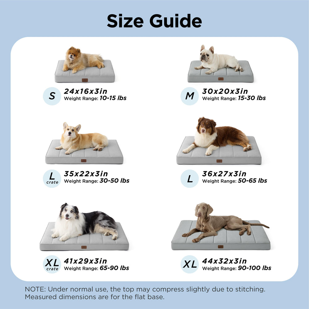 Bedsure crate-training friendly 35x22 inch cooling bed for pets up to 50 lbs