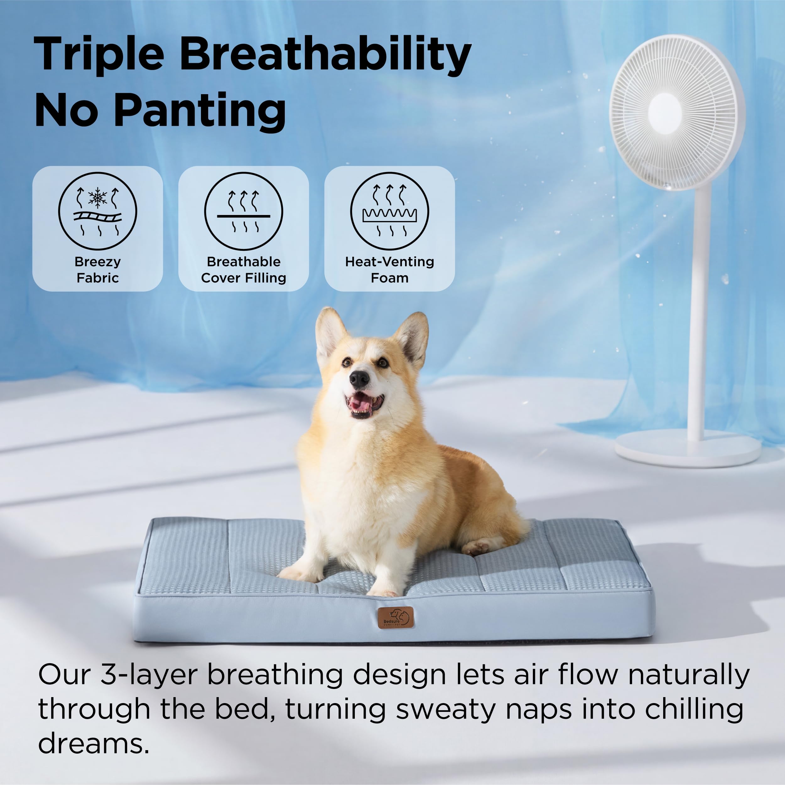 Bedsure removable cover for easy washing on the orthopedic cooling bed