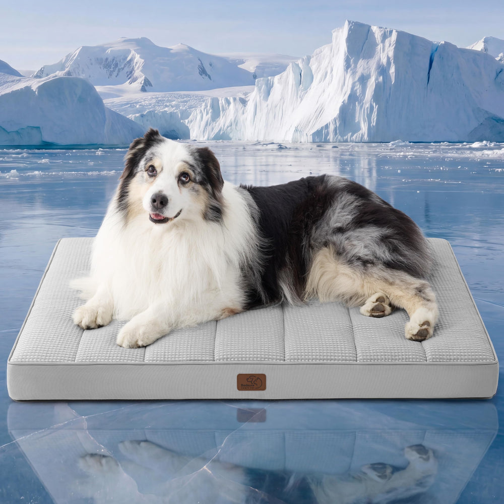 Bedsure orthopedic cooling dog bed for crate with joint support and cooling comfort.