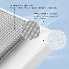 Bedsure orthopedic cooling dog bed crate side view demonstrates non-slip bottom.