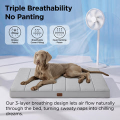 Bedsure cooling dog bed three-layer breathable design promotes airflow and keeps pets dry