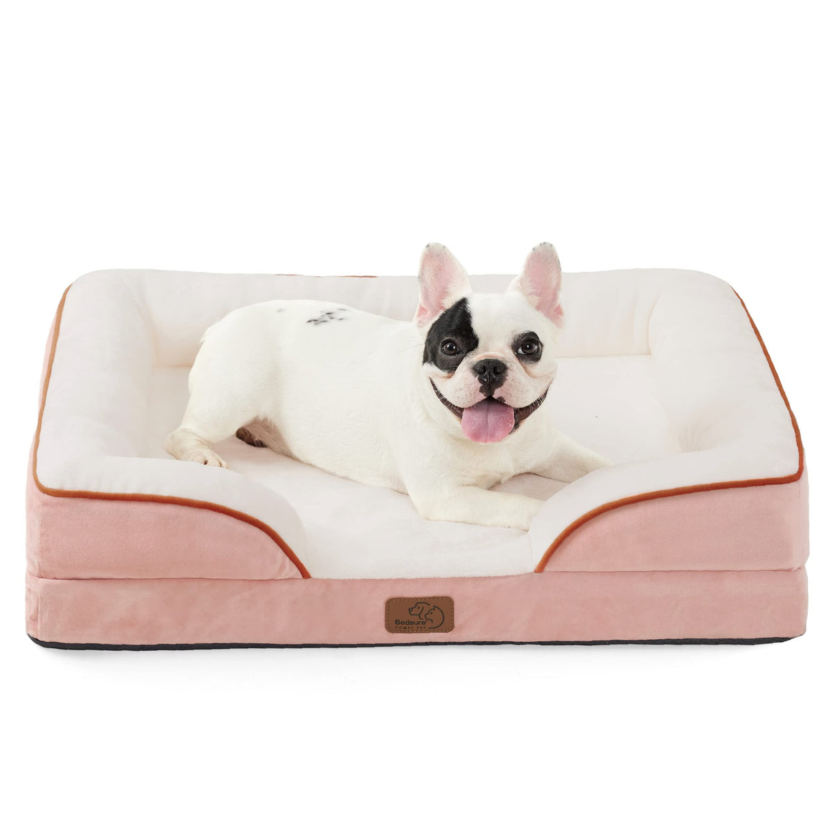 Bedsure orthopedic dog bed 28inch cover closeup showing durable, easy-care fabric