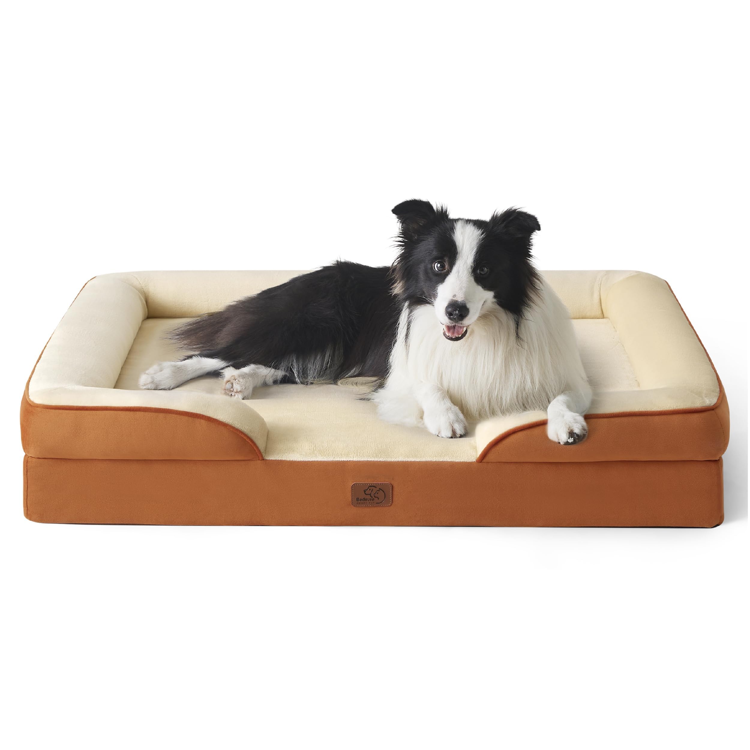 Bedsure orthopedic dog bed 35-inch ember clay promotes joint-friendly comfort
