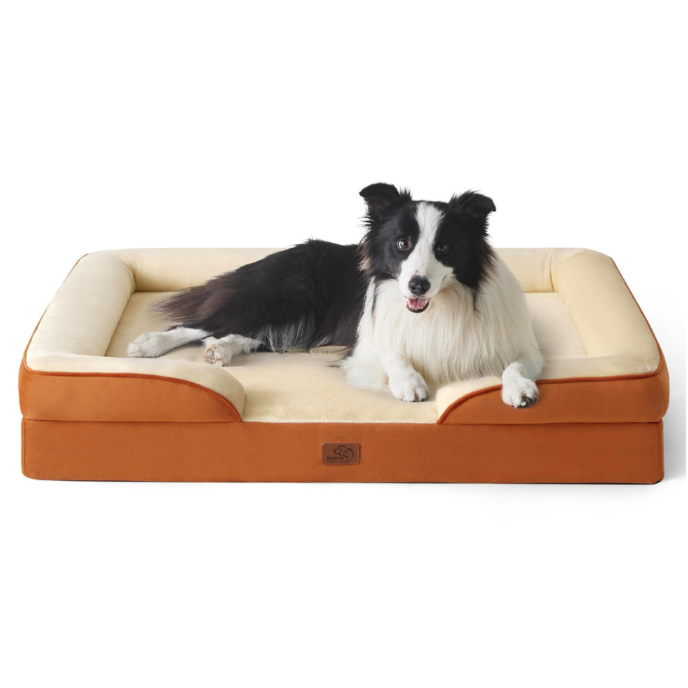 Bedsure orthopedic dog bed 35-inch ember clay promotes joint-friendly comfort