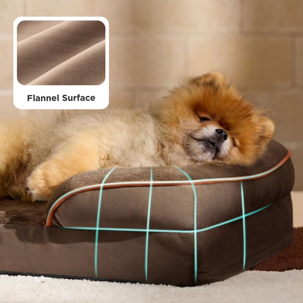 Bedsure dog bed-flannel-fabric delivers soft, soothing comfort during naps.