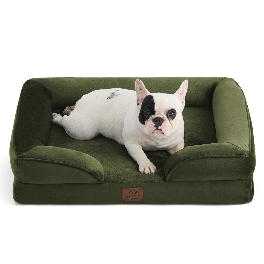 Bedsure orthopedic dog bed with egg-crate foam providing joint support for restful sleep.