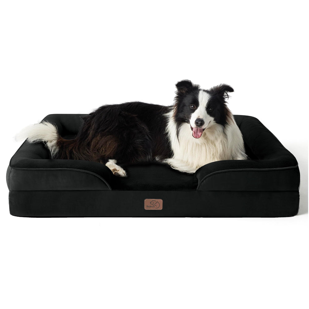 Bedsure orthopedic dog bed with large foam core provides steady joint support.