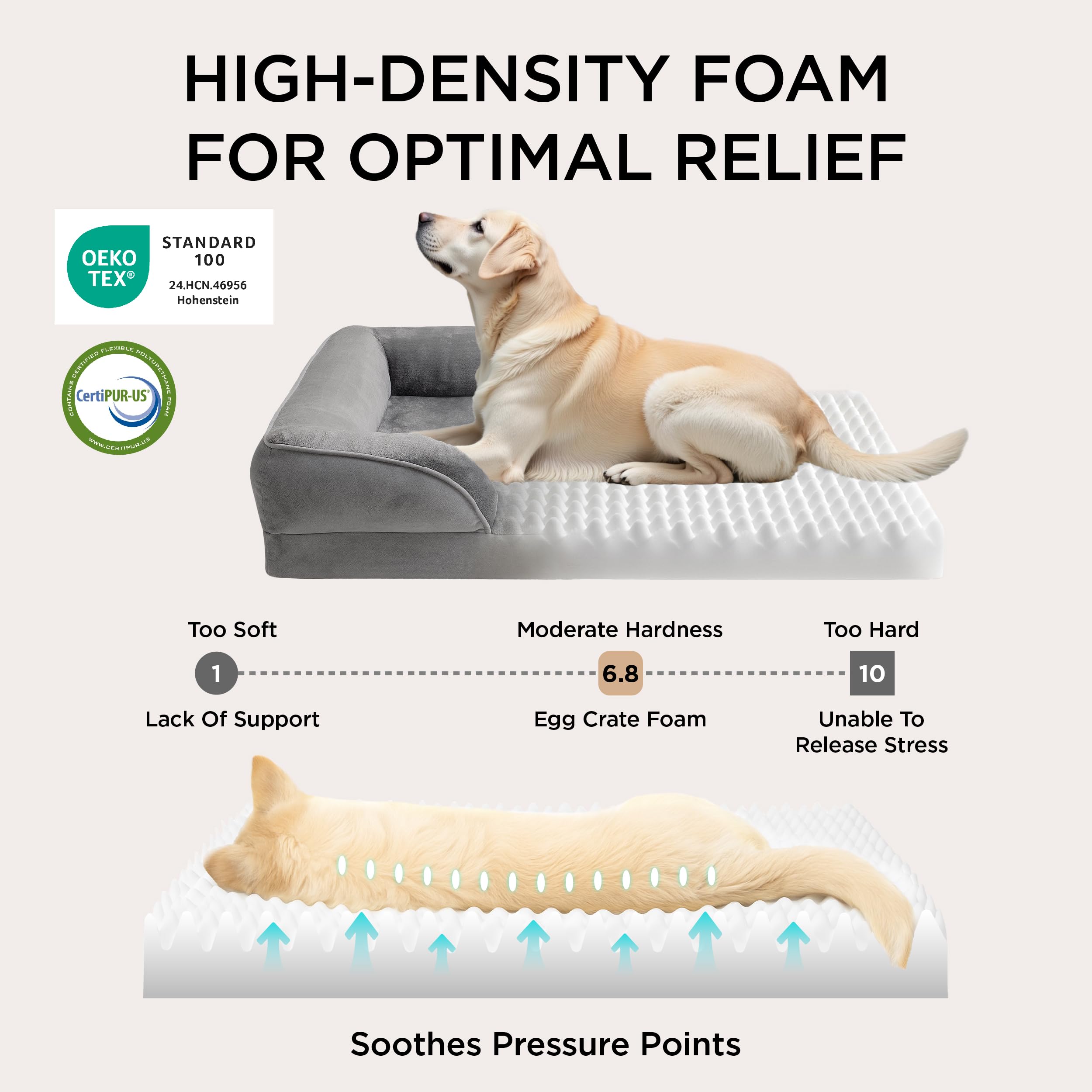 Bedsure bed with lowered entrance for easy pet access.
