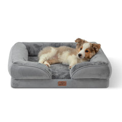 Bedsure orthopedic dog bed close-up shows supportive foam for joints.