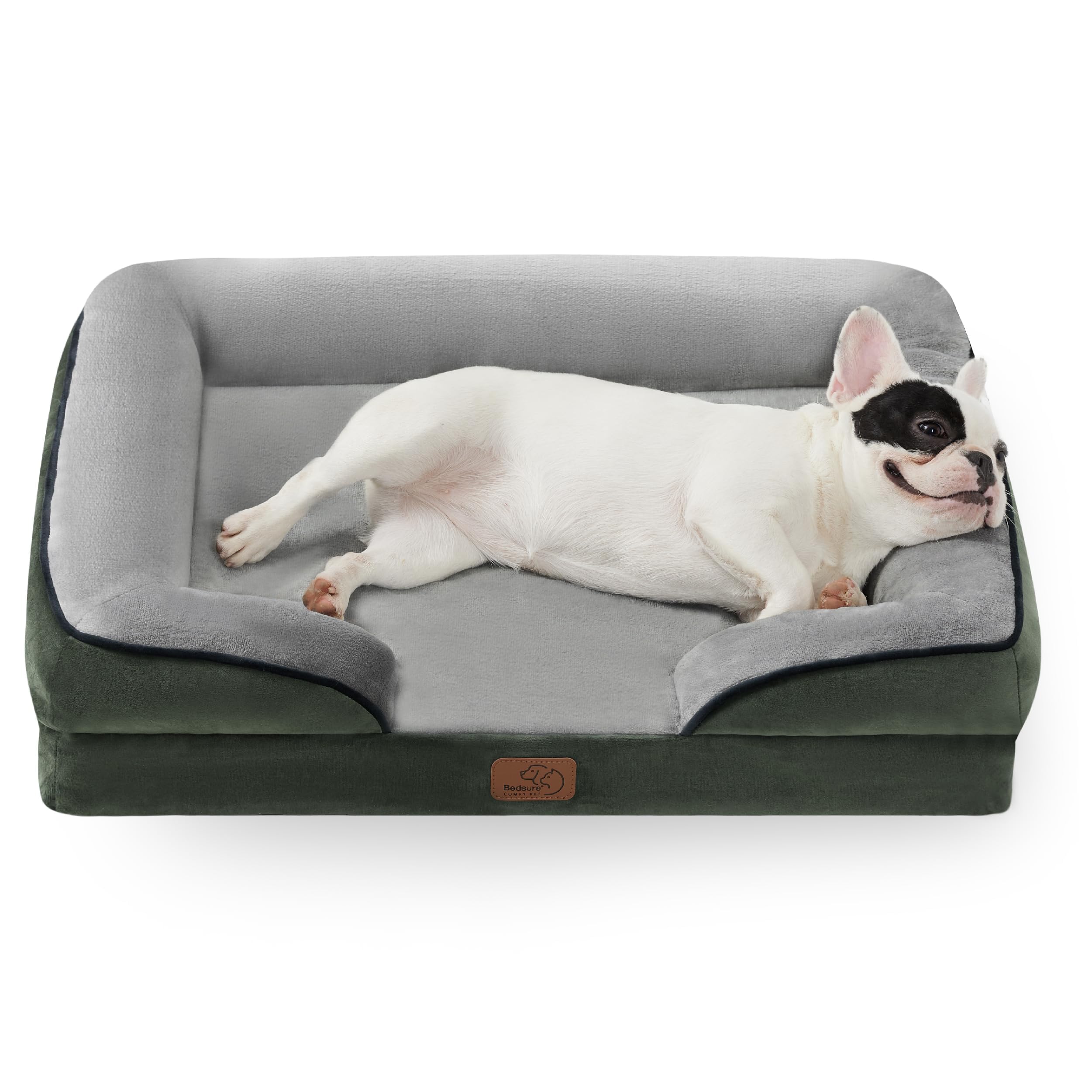 Bedsure orthopedic dog bed medium closeup with easy-clean removable cover