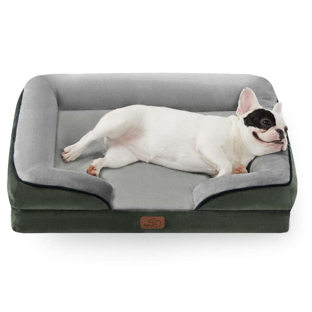 Bedsure orthopedic dog bed medium closeup with easy-clean removable cover