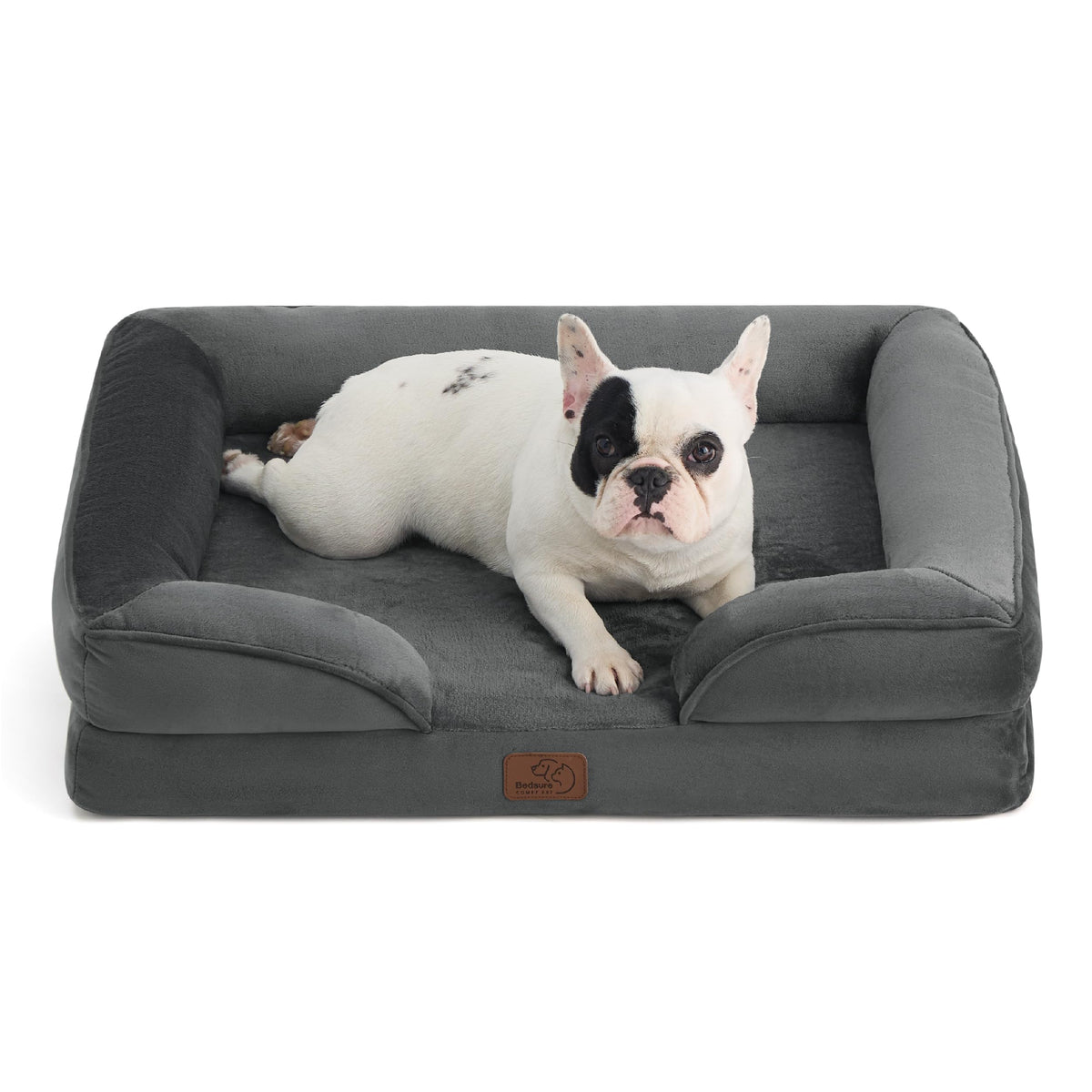 Bedsure orthopedic dog bed closeup of foam core for support.