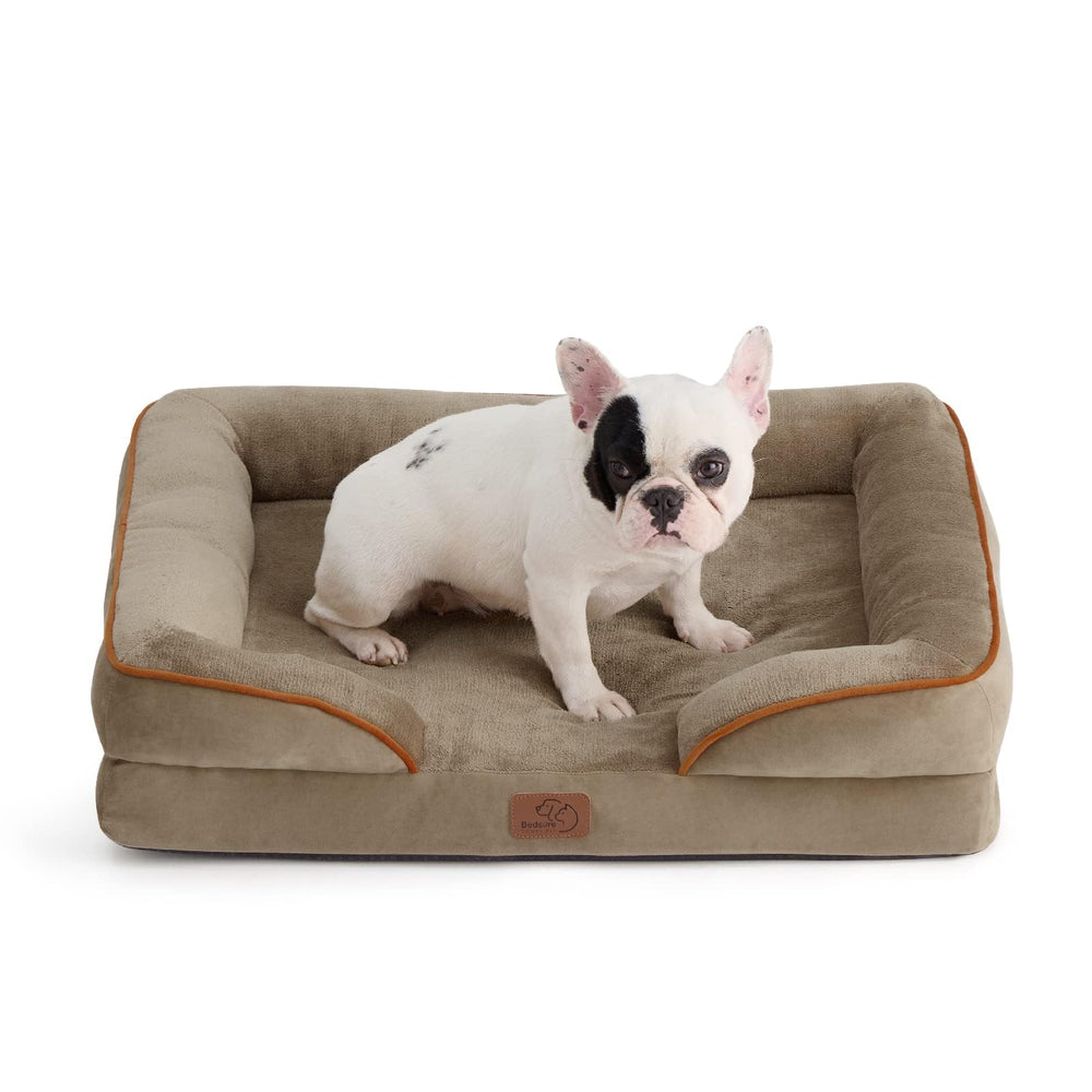 Bedsure orthopedic dog bed in hazel with supportive foam.
