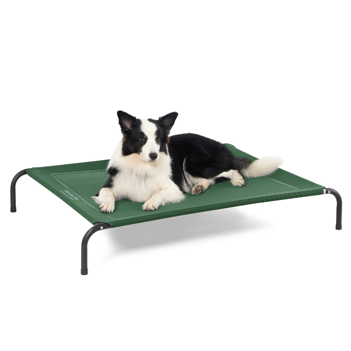 Bedsure outdoor elevated dog bed top view, breathable mesh for cooling